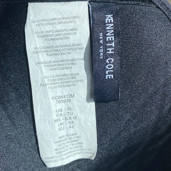 Kenneth Cole Women’s Black Strappy Cutout Halter One Piece Swimsuit XL - Picture 8 of 9